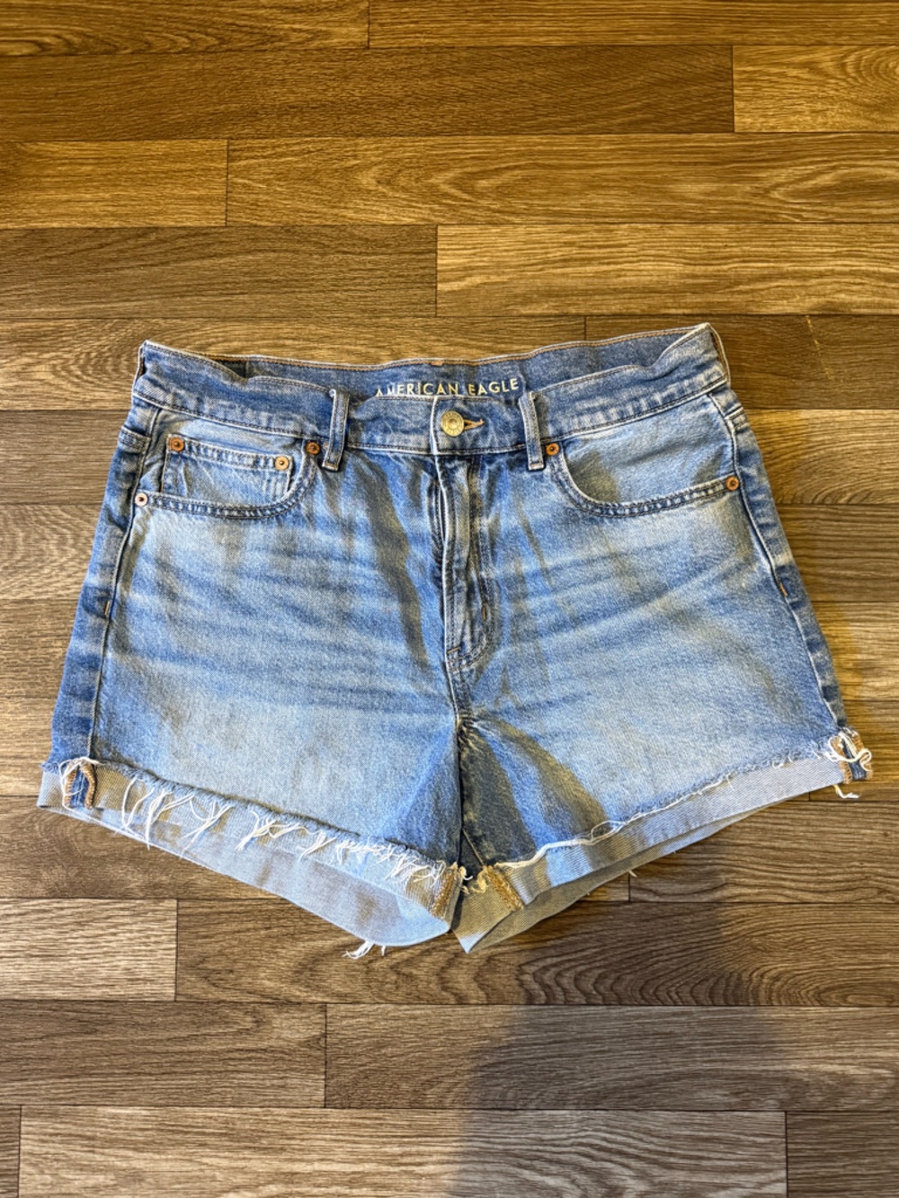 American Eagle Women’s size 8 Light Blue Denim Cutoff Shorts
